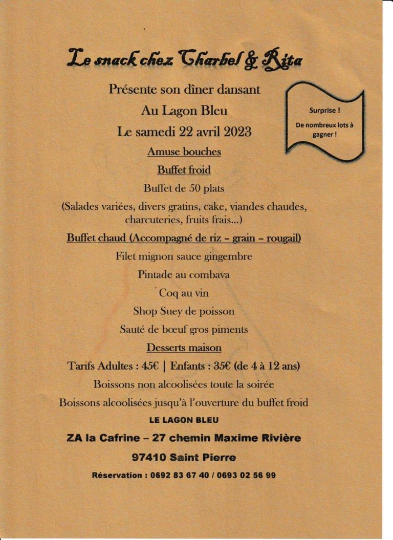Affiche : Dîner dansant