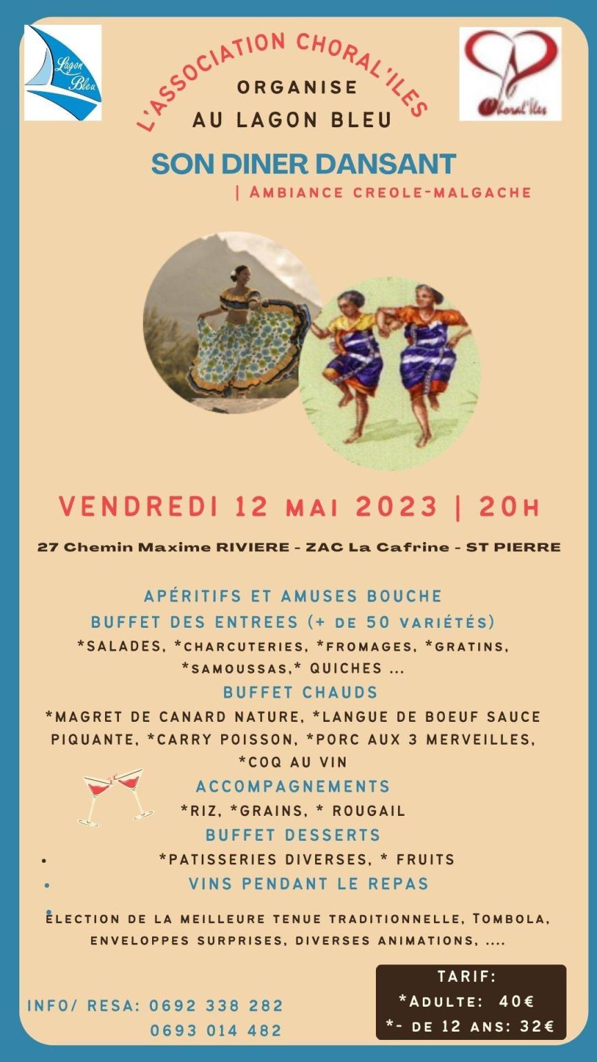 Affiche : Dîner dansant — association