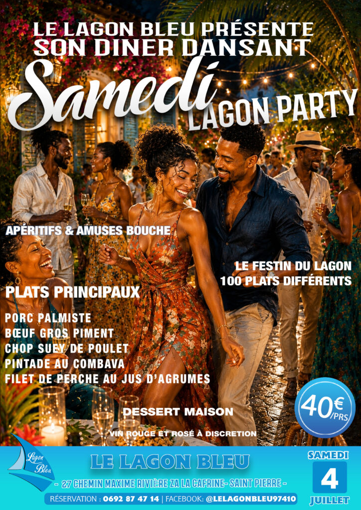 soirée diner dansant le 4 juillet au Lagon Bleu