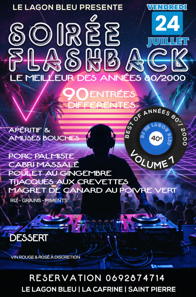 Soirée spéciale années 80 / 2000 au Lagon Bleu