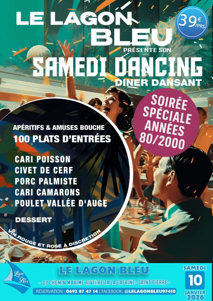 soirée année 80/2000 au lagon bleu