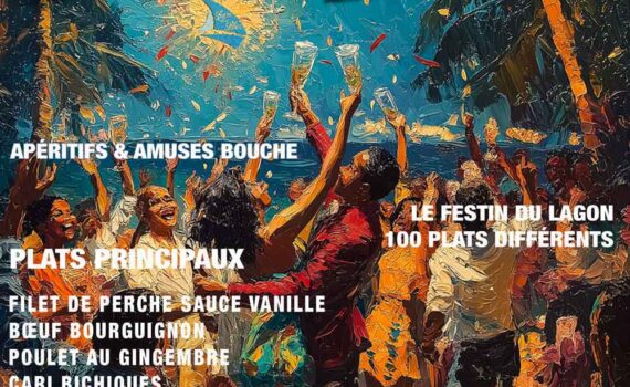 Affiche du dîner dansant Samedi Lagon Party au Lagon Bleu à Saint-Pierre le 28 novembre 2026